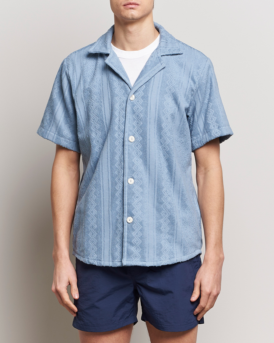 Herre | Skjorter | OAS | Terry Cuba Short Sleeve Shirt Ancora