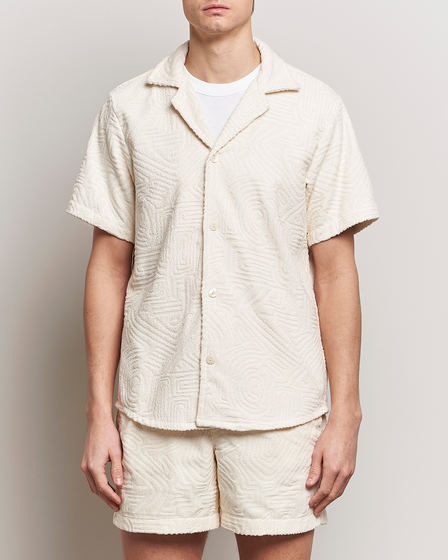 Herr |  | OAS | Terry Cuba Short Sleeve Shirt Cream Golconda