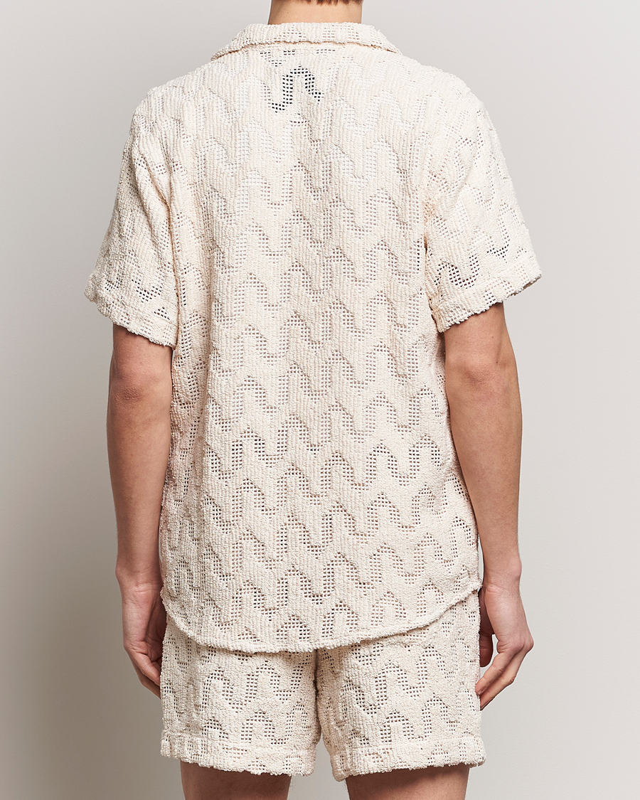 Herre | Skjorter | OAS | Atlas Cuba Crochet Shirt Off White