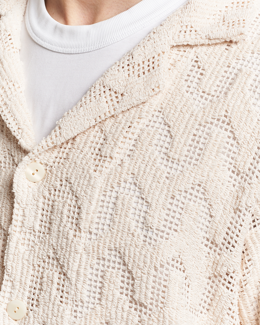Herre | Skjorter | OAS | Atlas Cuba Crochet Shirt Off White