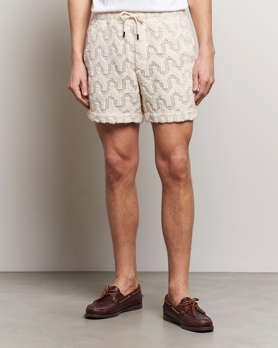 Herre | Klær | OAS | Atlas Cuba Crochet Shorts Off White