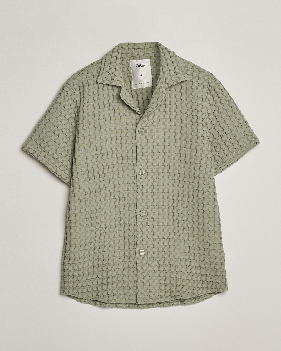 Herre | Skjorter | OAS | Cuba Waffle Shirt Dusty Green