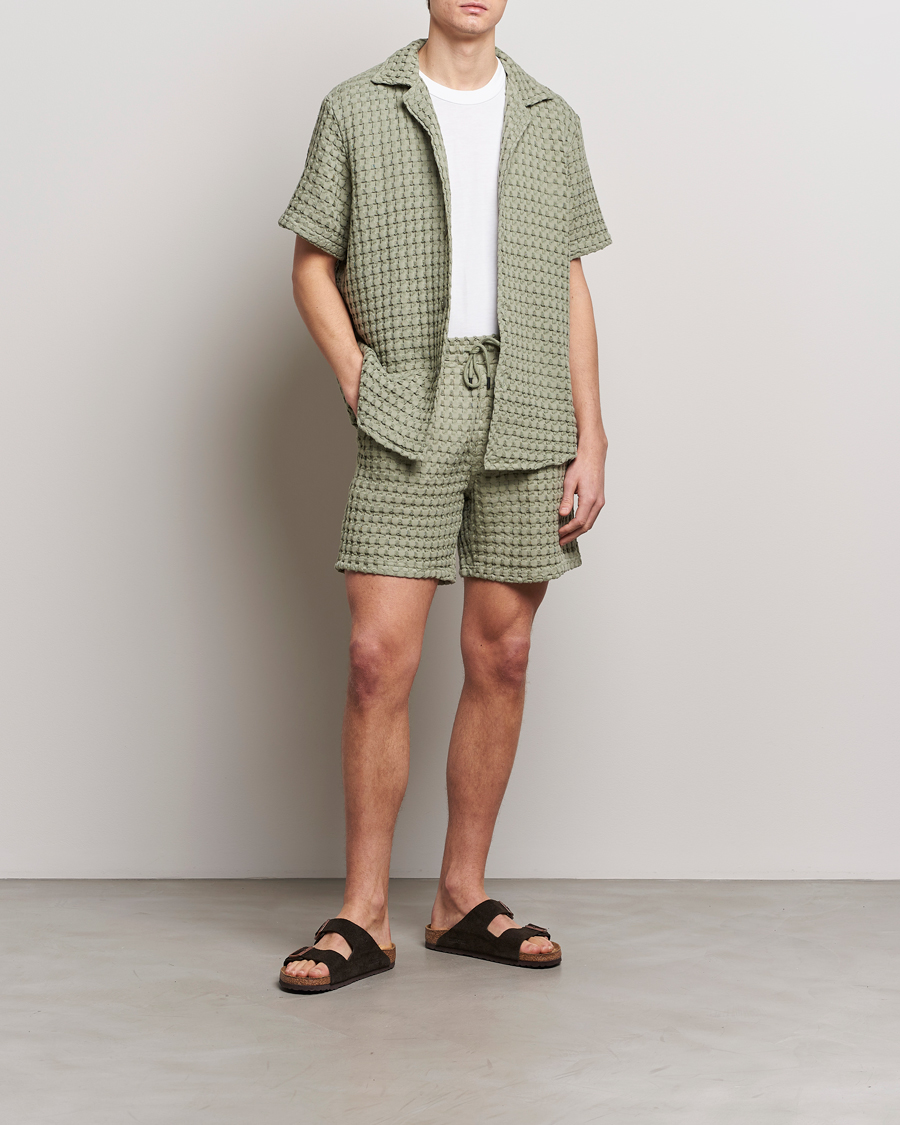 Herre | Skjorter | OAS | Cuba Waffle Shirt Dusty Green