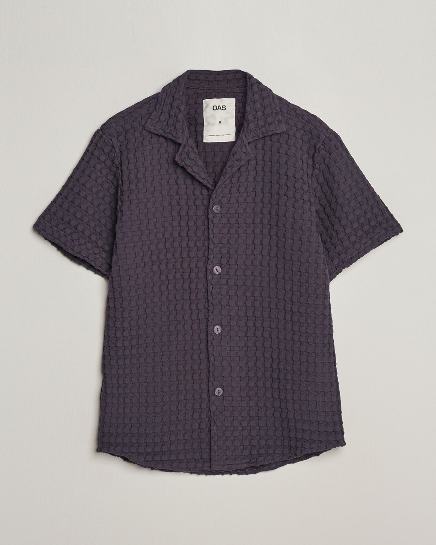 Herre | Skjorter | OAS | Cuba Waffle Shirt Nearly Black