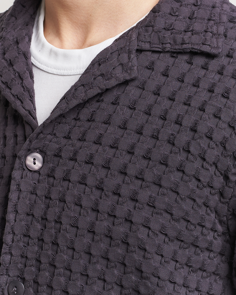 Herre | Skjorter | OAS | Cuba Waffle Shirt Nearly Black