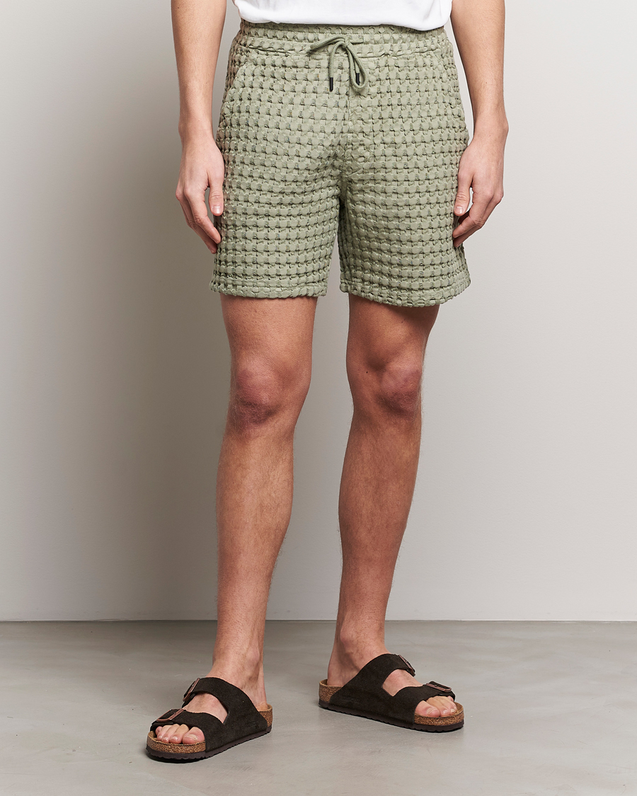 Herre | Shorts | OAS | Porto Waffle Shorts Dusty Green