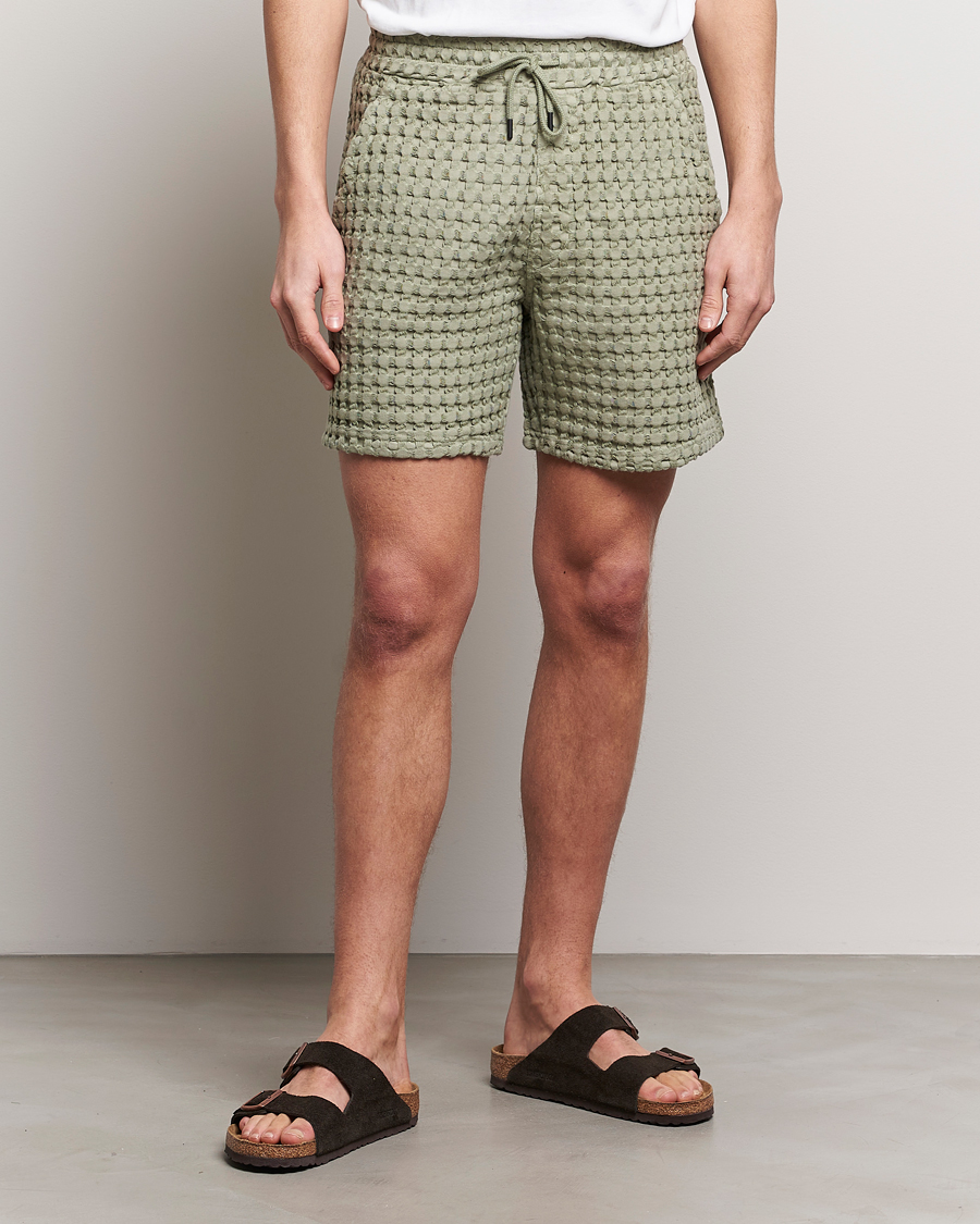 Herr | OAS | OAS | Porto Waffle Shorts Dusty Green