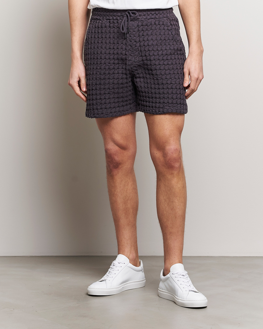 Herre | Klær | OAS | Porto Waffle Shorts Nearly Black