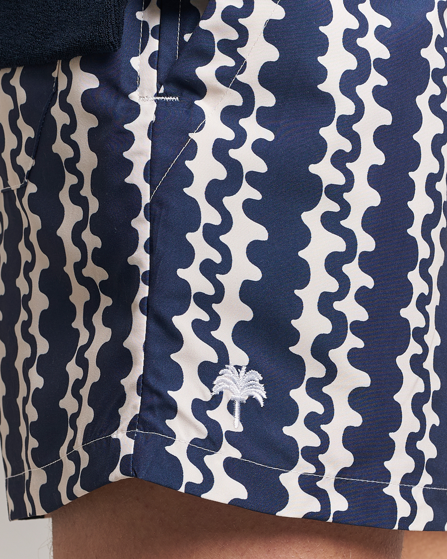 Herre | Badeshorts | OAS | Printed Swimshorts Blue Scribble