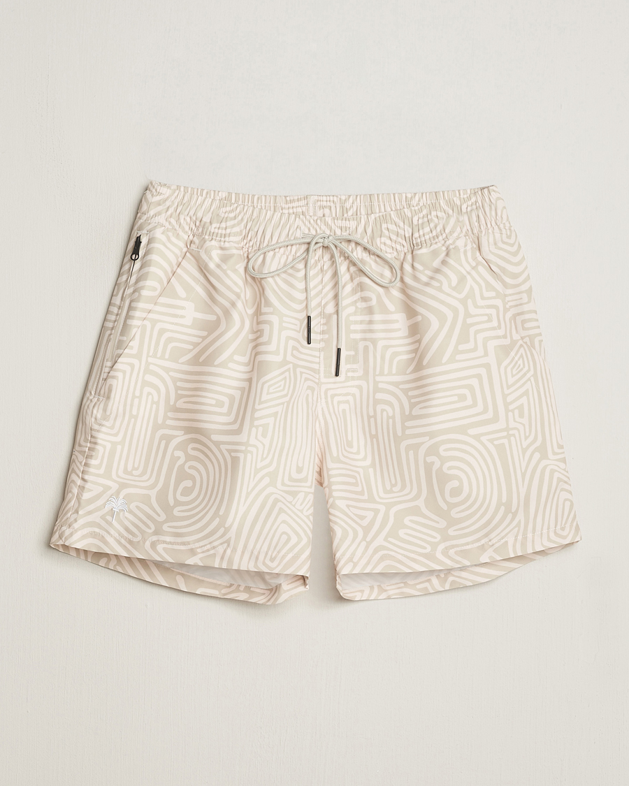 Herre | Badeshorts | OAS | Printed Swimshorts Cream Gondola