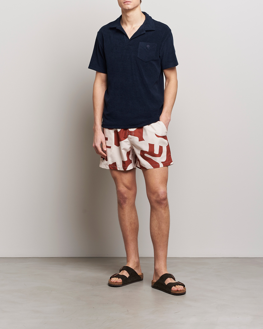 Herre | Badeshorts | OAS | Printed Swimshorts Russet Puzzlotec