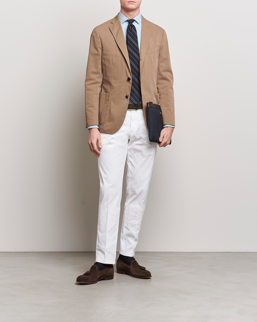Herre | Dressjakker | Boglioli | K Jacket Cotton Stretch Blazer Beige