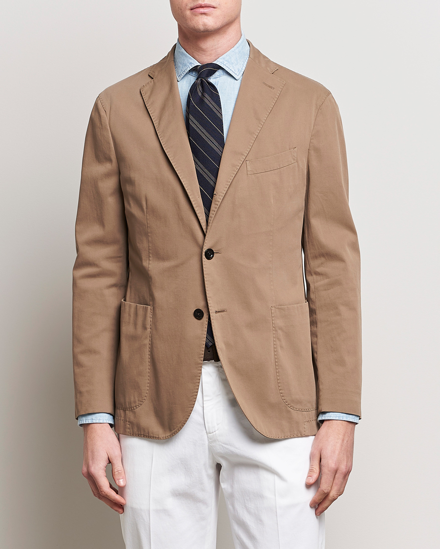 Herre | Klær | Boglioli | K Jacket Cotton Stretch Blazer Beige