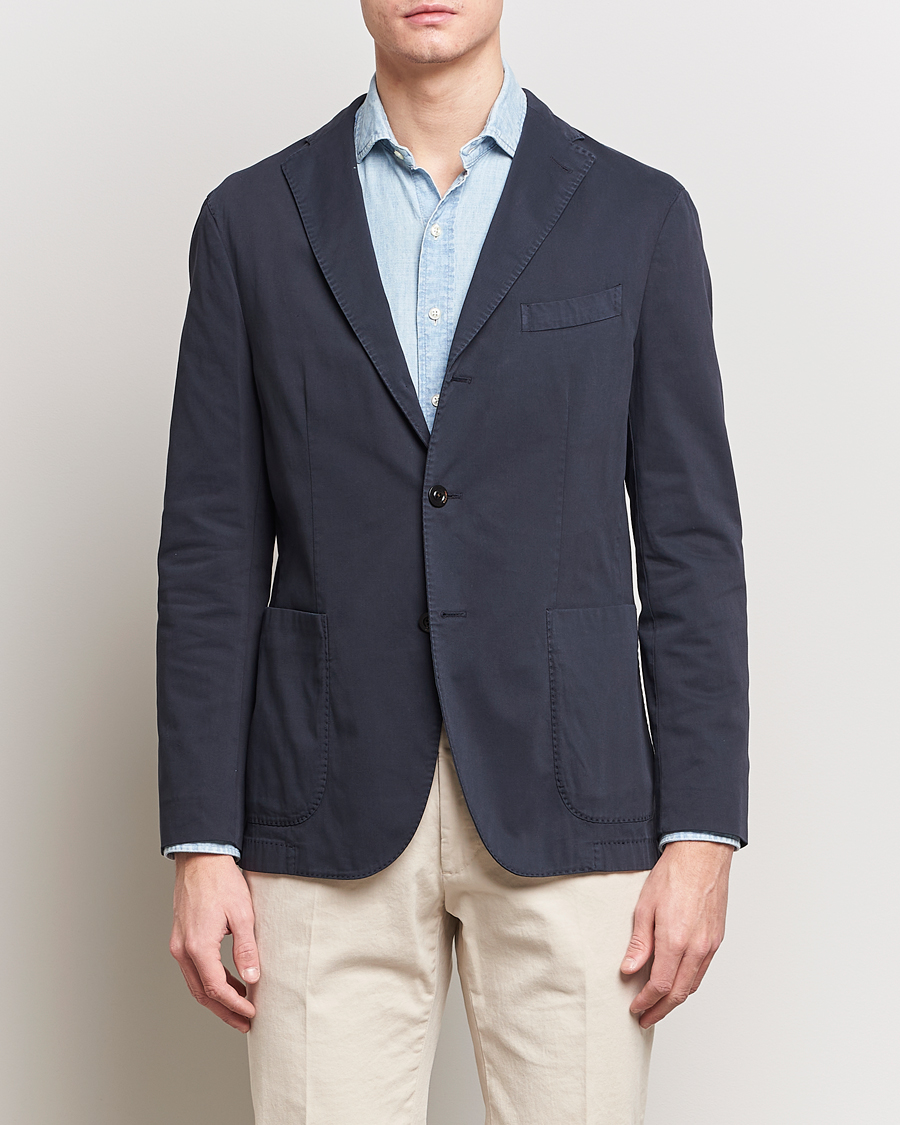 Herre | Italian Department | Boglioli | K Jacket Cotton Stretch Blazer Navy