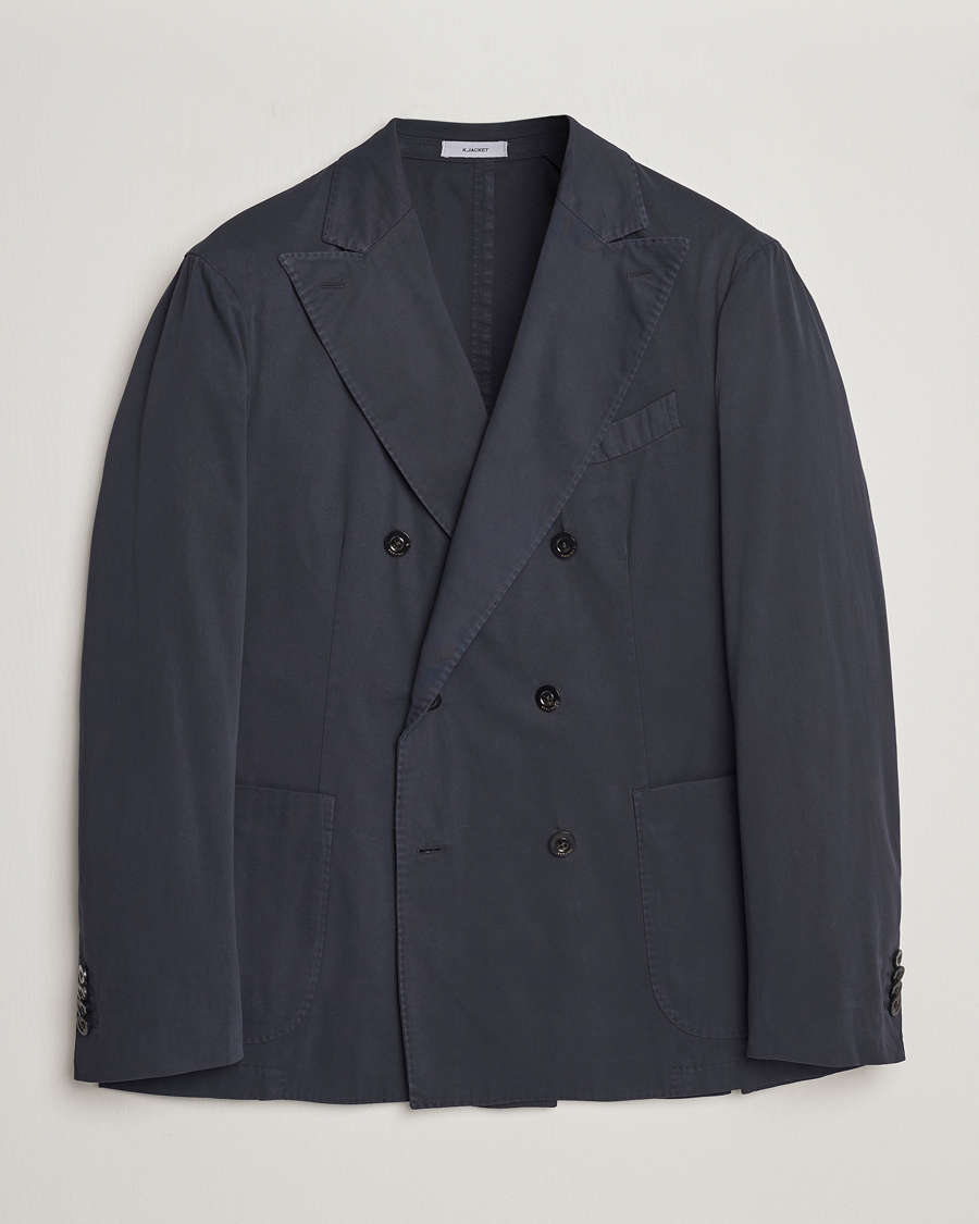 Herre | Dressjakker | Boglioli | K Jacket Double Breasted Cotton Blazer Navy