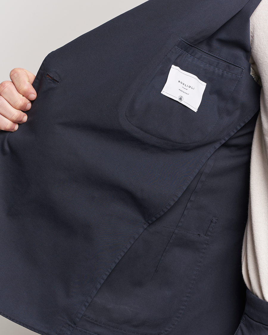 Herre | Dressjakker | Boglioli | K Jacket Double Breasted Cotton Blazer Navy