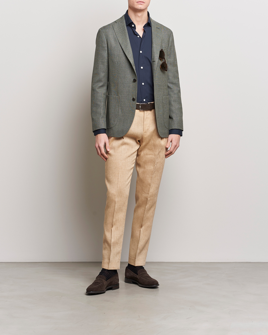 Herre | Dressjakker | Boglioli | K Jacket Wool Hopsack Blazer Sage Green