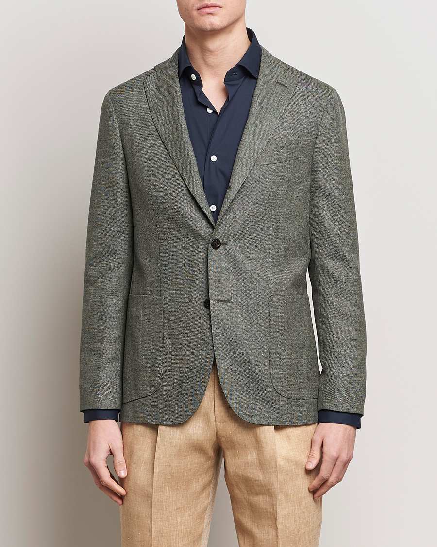 Herre | Dressjakker | Boglioli | K Jacket Wool Hopsack Blazer Sage Green