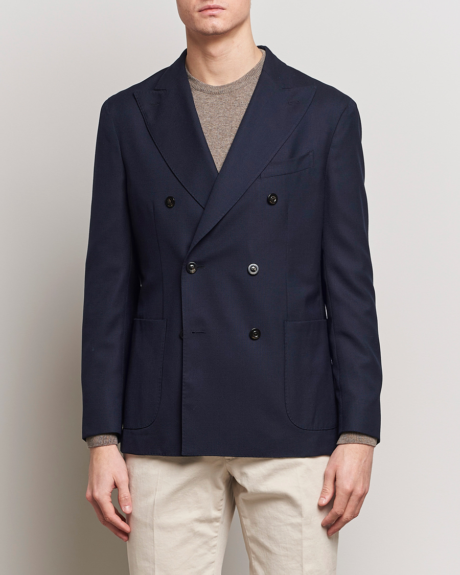 Herre | Italian Department | Boglioli | K Jacket Double Breasted Wool Blazer Navy