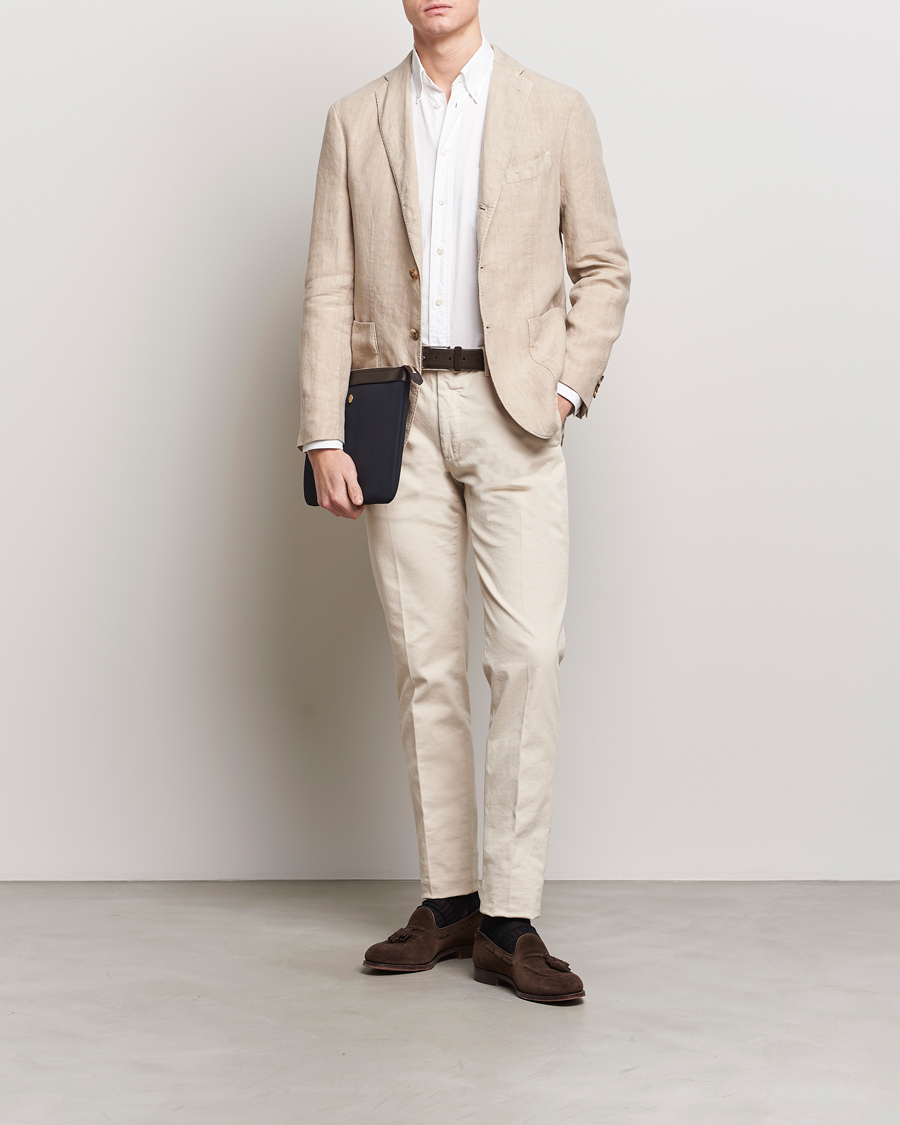 Herre | Dressjakker | Boglioli | K Jacket Linen Blazer Light Beige