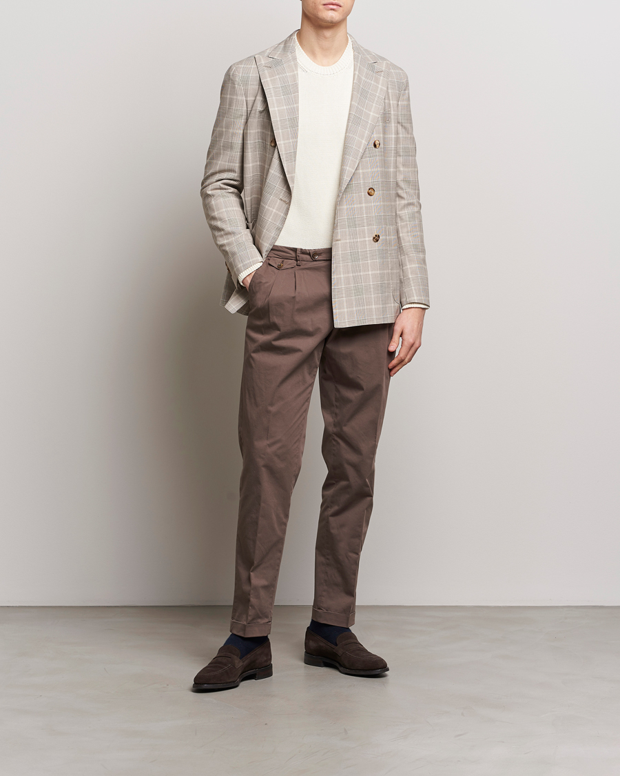 Herre | Dressjakker | Boglioli | K Jacket Prince Of Wales Blazer Light Beige