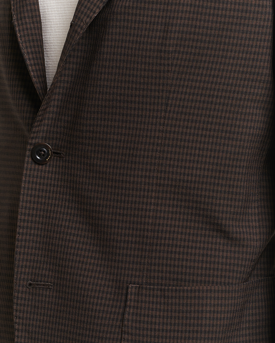 Herre | Dressjakker | Boglioli | K Jacket Check Wool Blazer Dark Brown