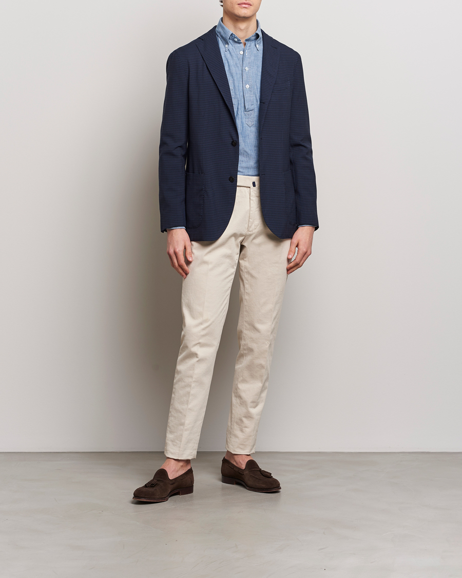 Herre | Dressjakker | Boglioli | K Jacket Check Wool Blazer Navy