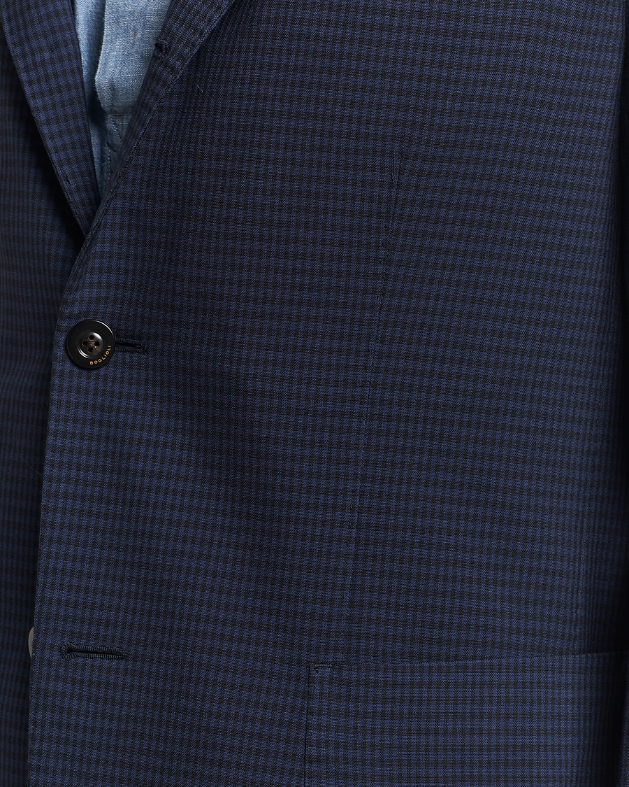 Herre | Dressjakker | Boglioli | K Jacket Check Wool Blazer Navy