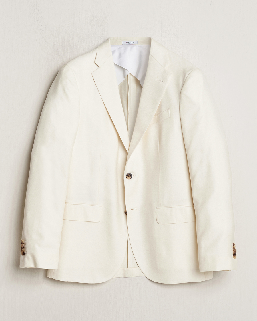 Herre | Dressjakker | Boglioli | Cashmere/Silk Cocktail Jacket Off White