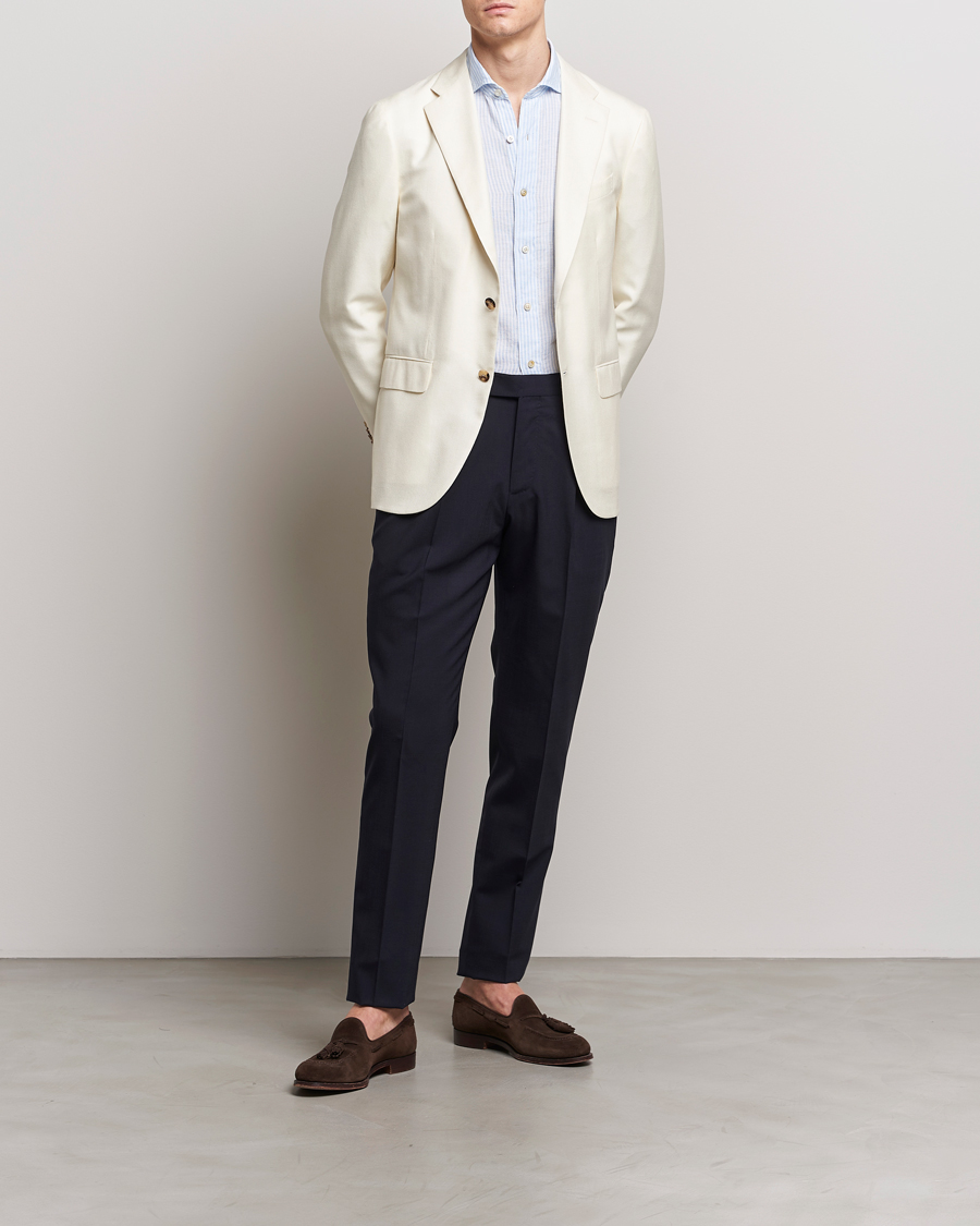 Herre | Dressjakker | Boglioli | Cashmere/Silk Cocktail Jacket Off White