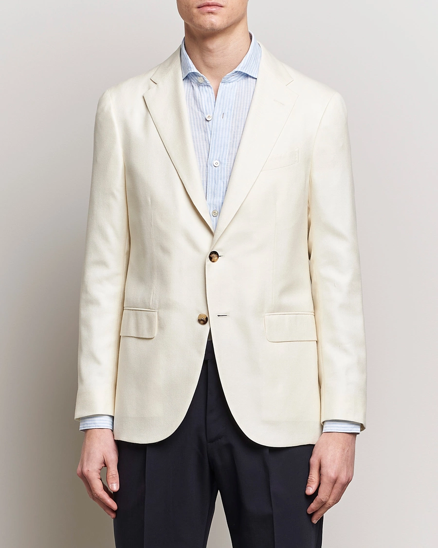 Herre | Dressjakker | Boglioli | Cashmere/Silk Cocktail Jacket Off White
