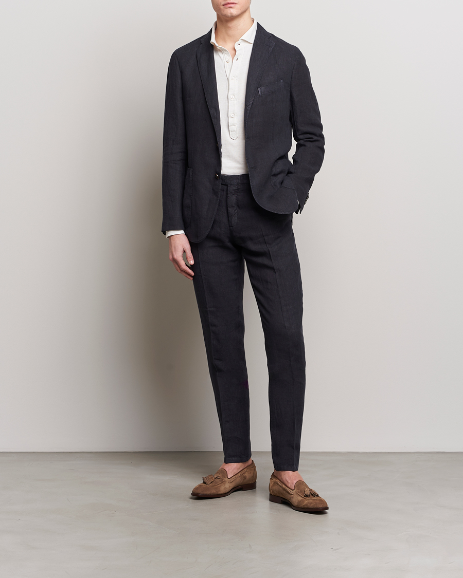 Herre | Italian Department | Boglioli | K Jacket Linen Suit Navy