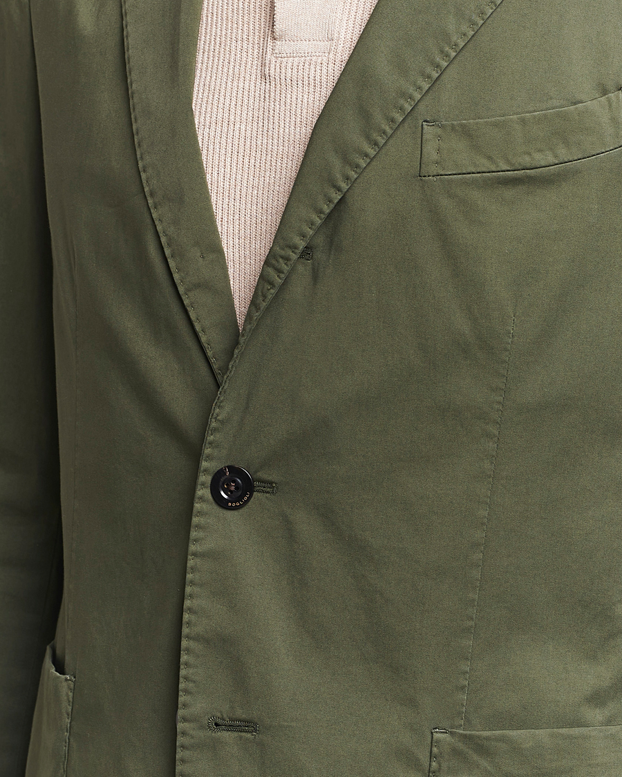 Herre | Dresser | Boglioli | K Jacket Cotton Satin Suit Forest Green
