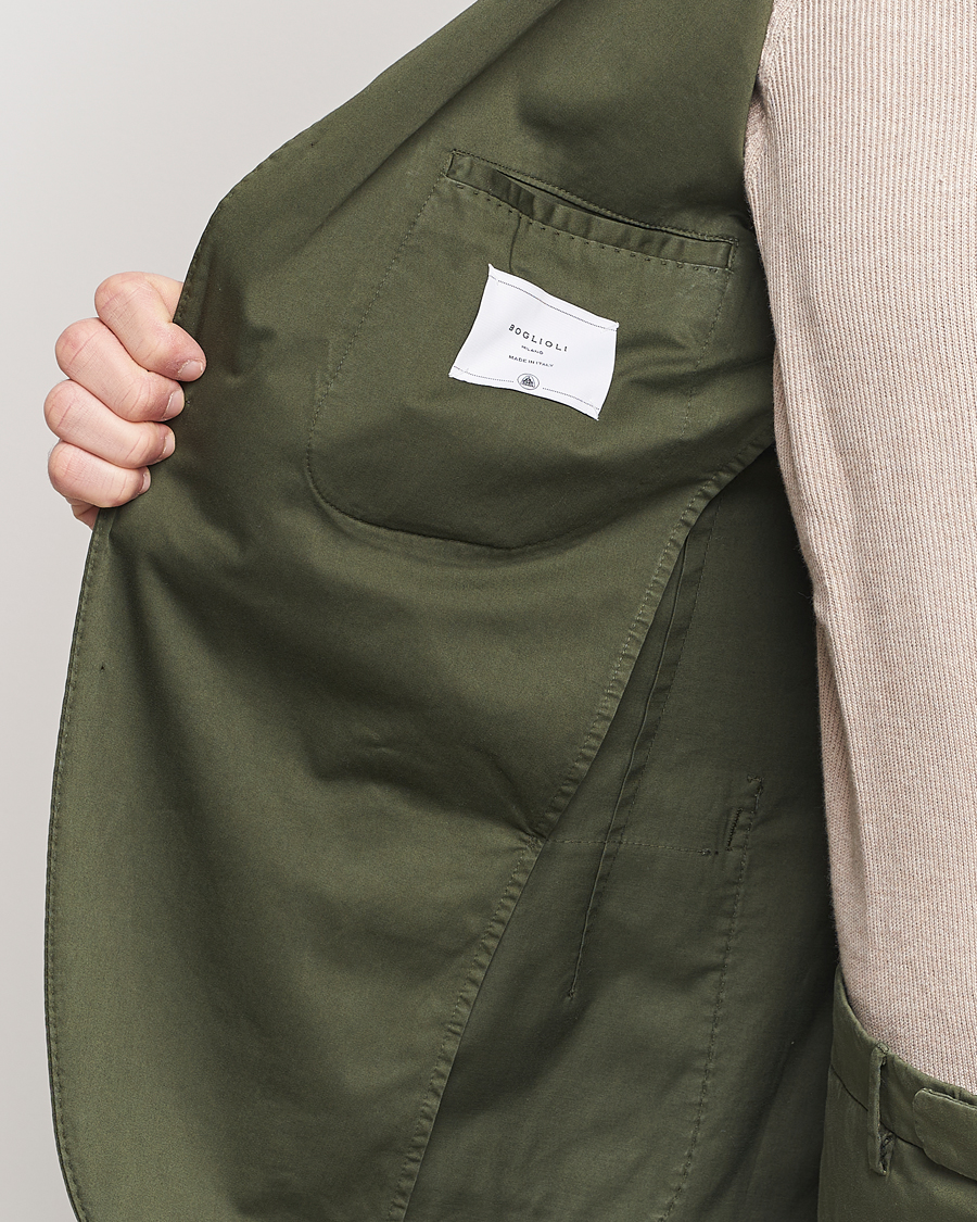 Herre | Dresser | Boglioli | K Jacket Cotton Satin Suit Forest Green