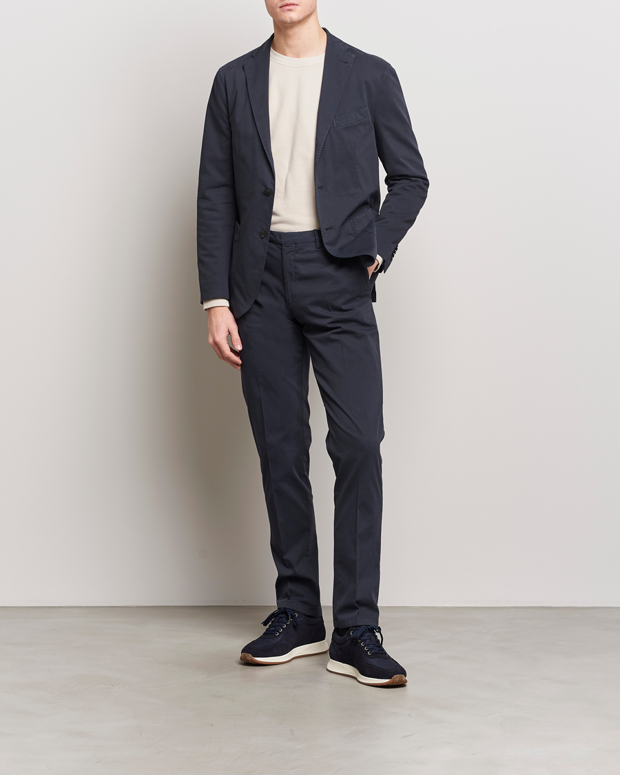 Herre | Jakkesæt | Boglioli | K Jacket Cotton Stretch Suit Navy