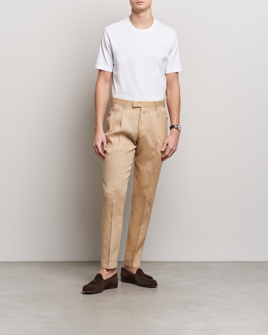 Herre | T-Shirts | Boglioli | Garment Dyed T-Shirt White