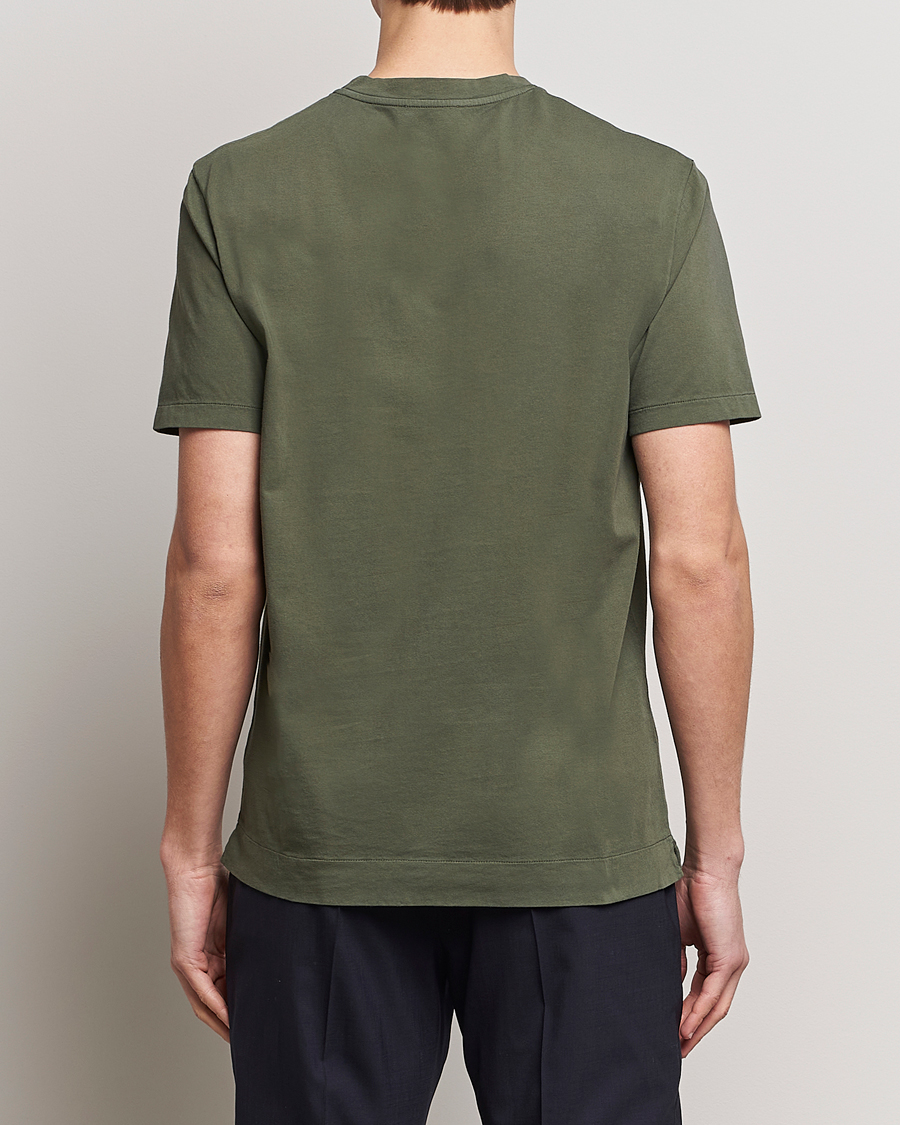 Herre | T-Shirts | Boglioli | Garment Dyed T-Shirt Forest Green