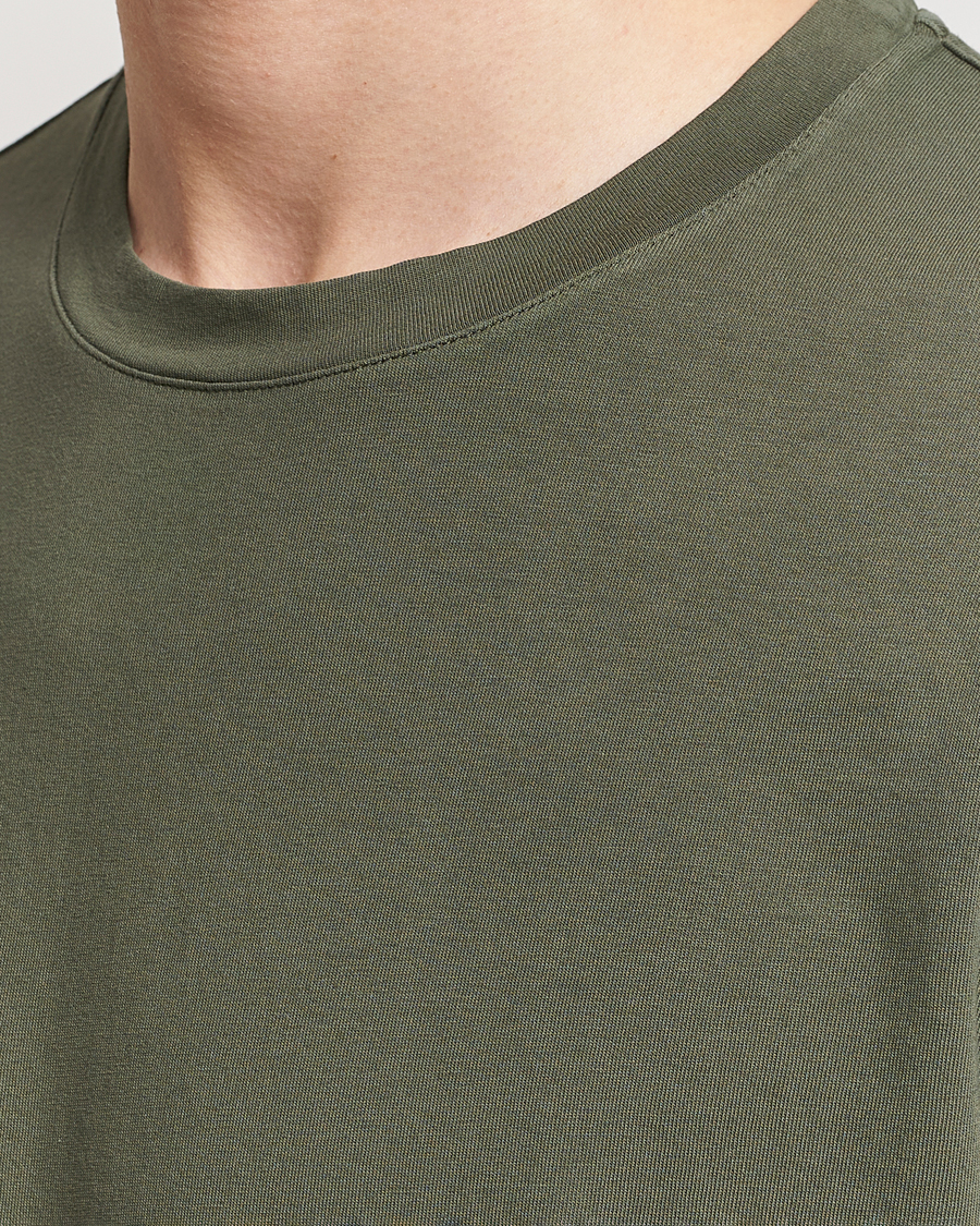 Herre | T-Shirts | Boglioli | Garment Dyed T-Shirt Forest Green