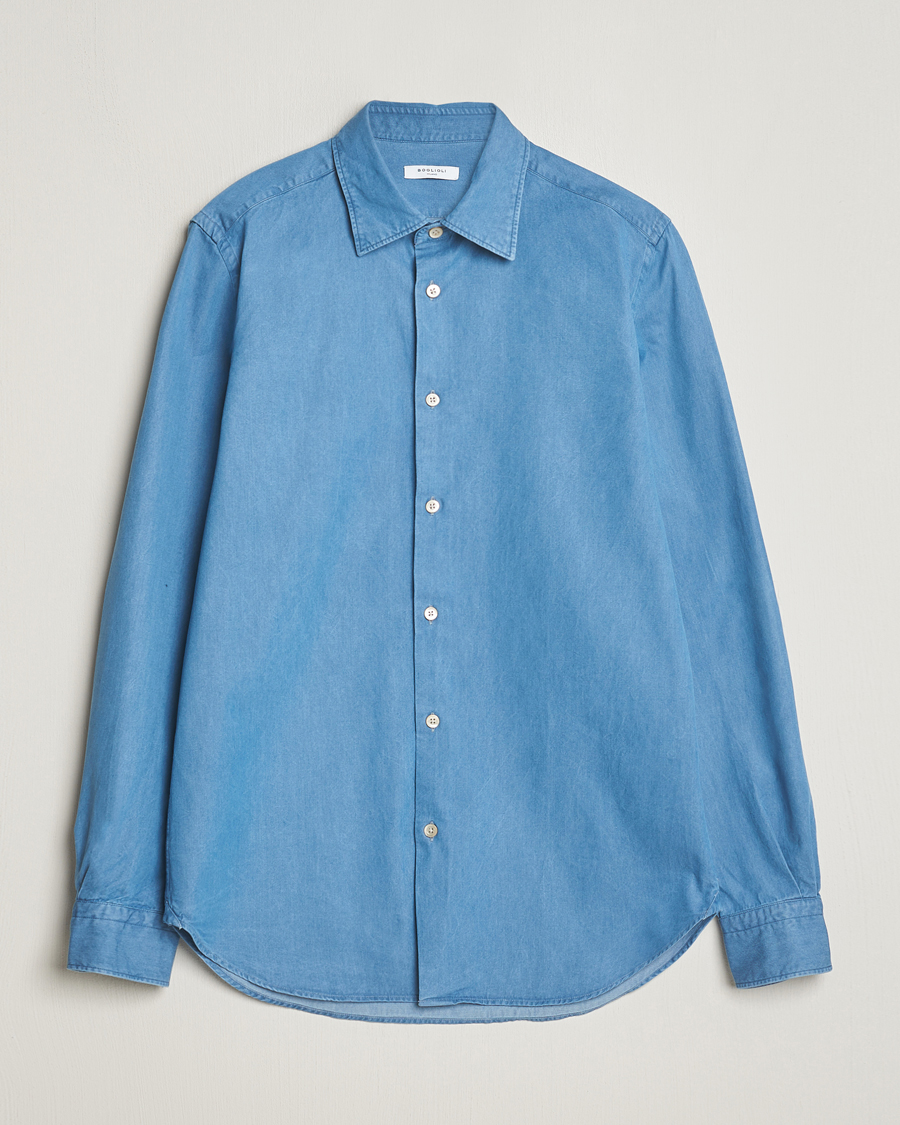 Herre | Skjorter | Boglioli | Slim Fit Denim Shirt Light Indigo