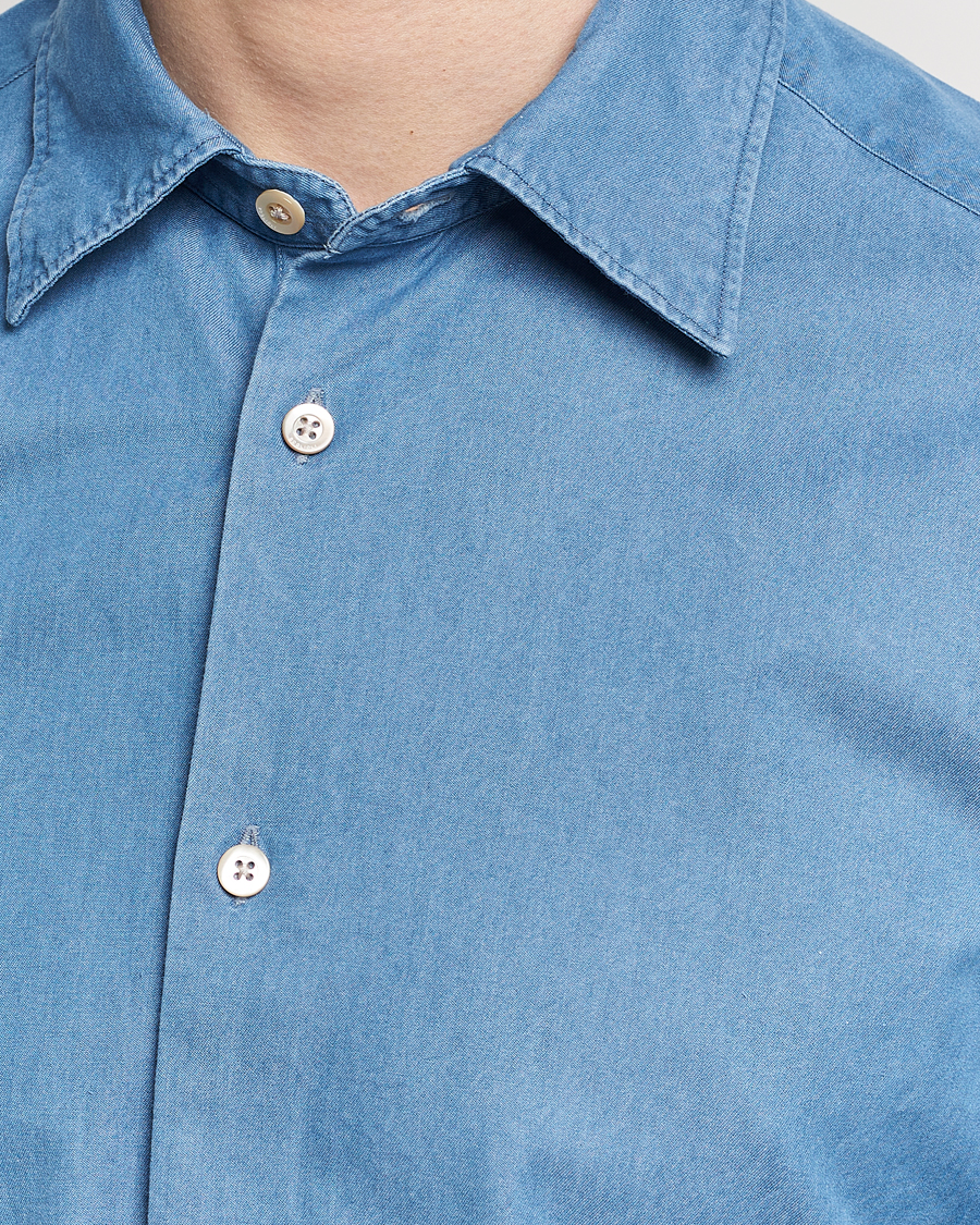 Herre | Skjorter | Boglioli | Slim Fit Denim Shirt Light Indigo