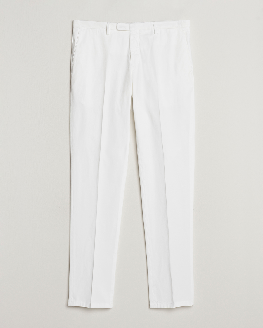 Herre | Bukser | Boglioli | Cotton Stretch Chinos White