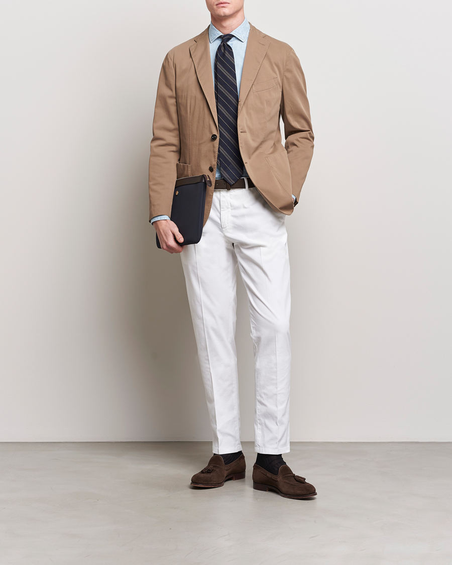 Herre | Bukser | Boglioli | Cotton Stretch Chinos White