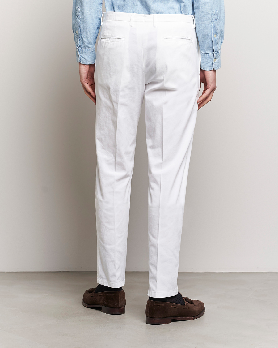 Herre | Bukser | Boglioli | Cotton Stretch Chinos White