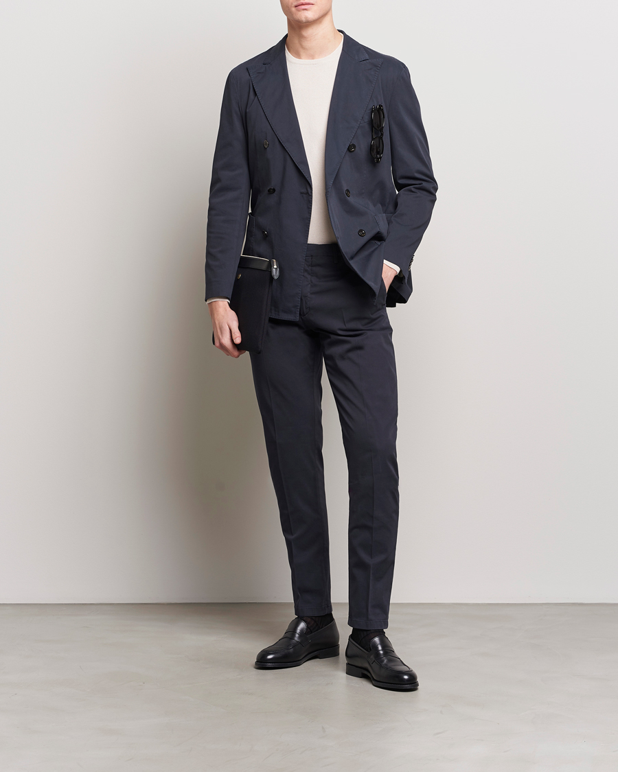 Herre | Bukser | Boglioli | Cotton Stretch Chinos Navy