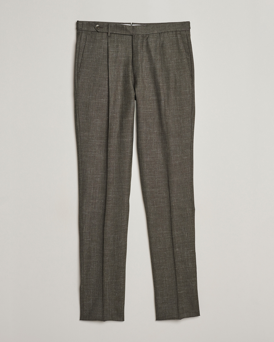 Herre | Bukser | PT01 | Gentleman Fit Wool/Silk Trousers Dark Brown