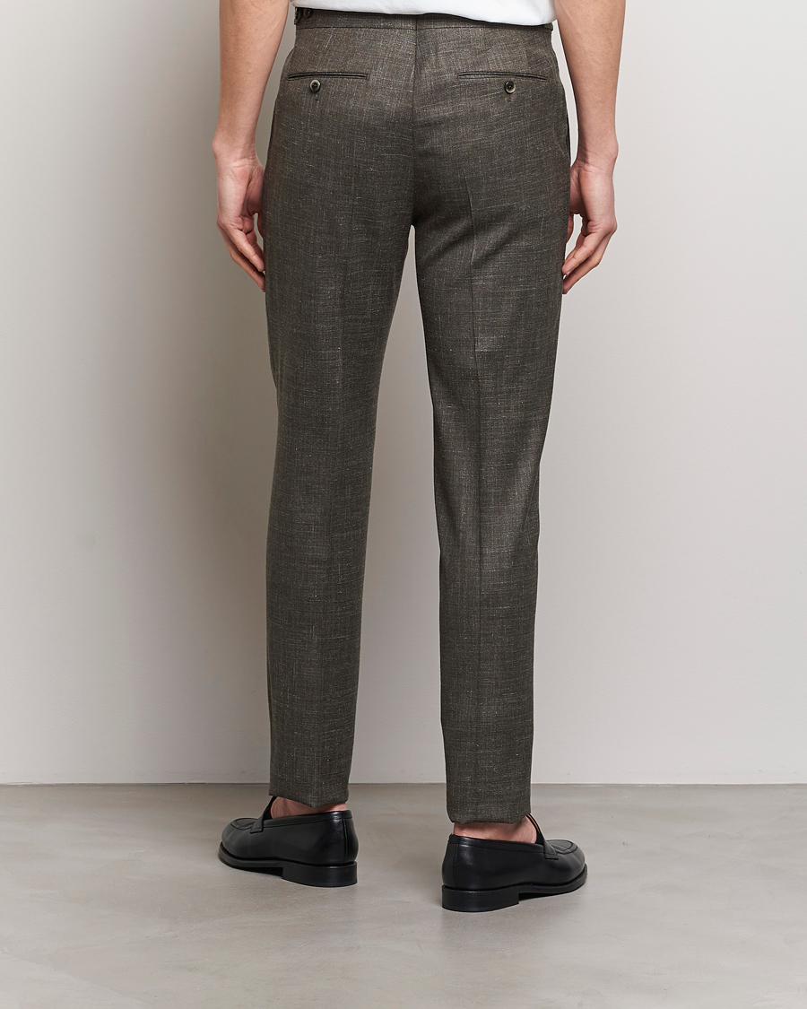 Herre | Bukser | PT01 | Gentleman Fit Wool/Silk Trousers Dark Brown