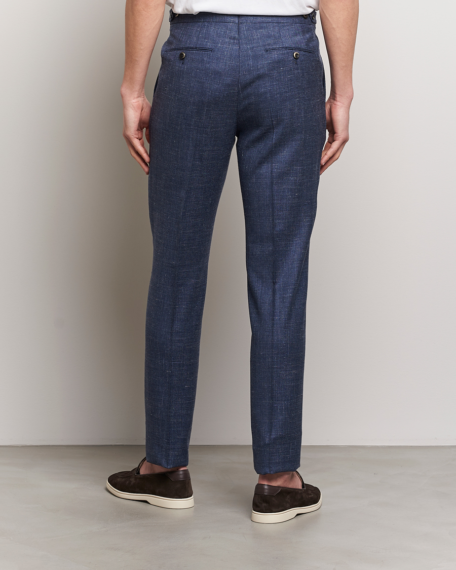 Herre | Bukser | PT01 | Gentleman Fit Wool/Silk Trousers Navy