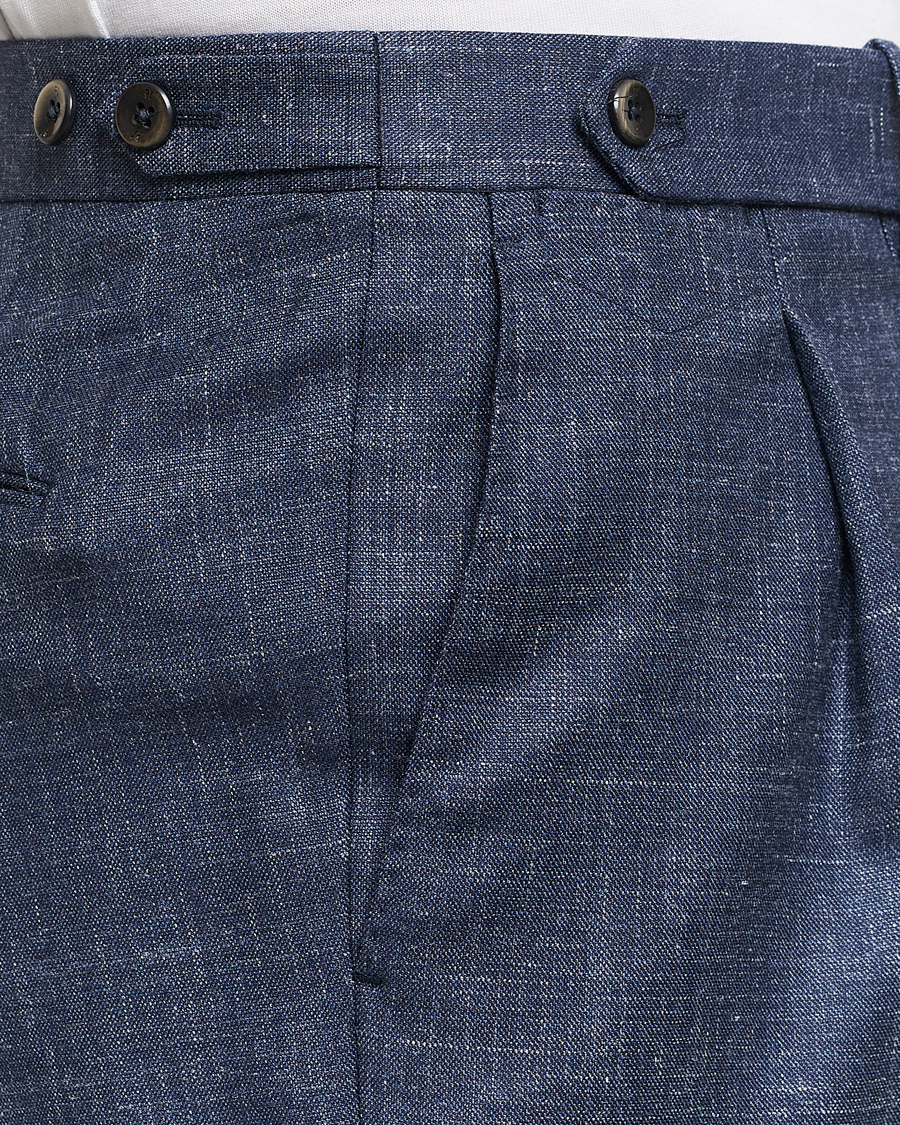 Herre | Bukser | PT01 | Gentleman Fit Wool/Silk Trousers Navy