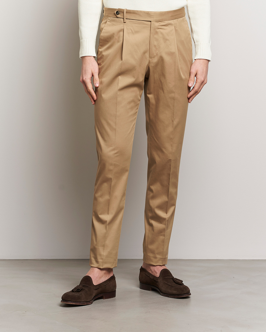 Herre | Avdelinger | PT01 | Gentleman Fit Cotton/Stretch Chinos Beige