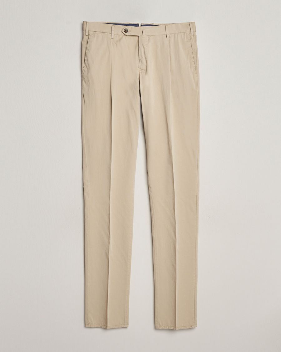 Herre | Bukser | PT01 | Slim Fit Garment Dyed Stretch Chinos Beige